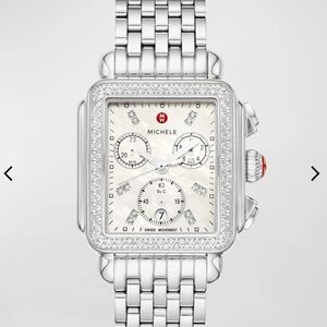 Michele Deco 18mm watch with diamonds